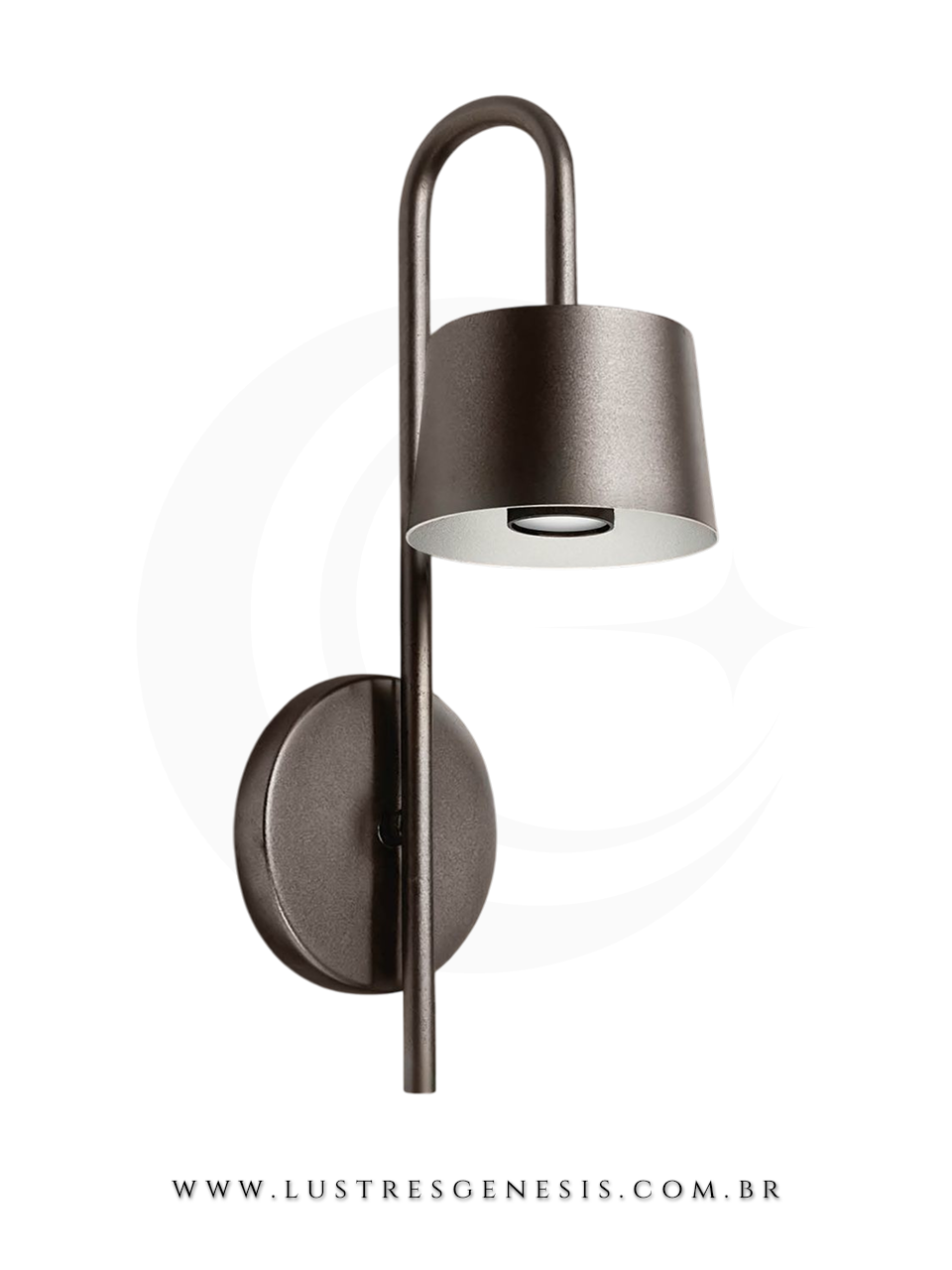 Arandela de Parede Interna Nina LED 4W Aluminio Luminaria para Cabeceira de Cama, Quarto Casal, Lavabo, Banheiro, Corredor e Escadas